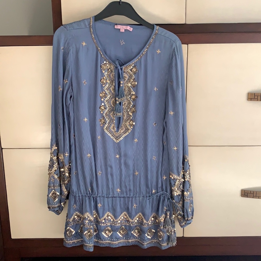 Calypso St Barth silk sequin tunic